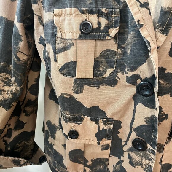 J.CREW Black Blossom Camo Blazer/Utility Jacket Size Large - Picture 4 of 8